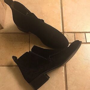 PAUL GREEN Boots Black Suede Size 7
